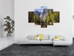Obraz - Pod Yosemite skalou (150x105 cm)