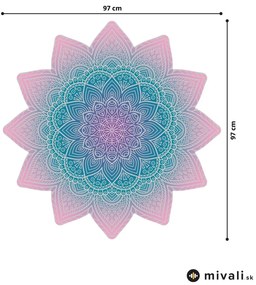 Samolepky na stenu - Mandala ružovo-modrá