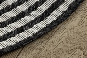 Koberec ORGANIC 2131 geometrický, krémový / čierny / naturálny