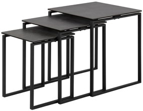 Actona Set príručných stolíkov Katrine (3 ks) - čierna