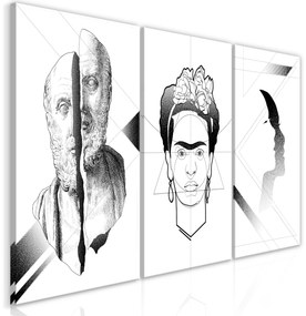 Artgeist Obraz - Facial Composition (3 Parts) Veľkosť: 120x60, Verzia: Premium Print