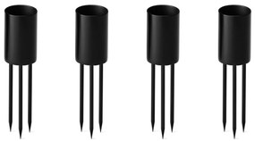 ester & erik Zapichovací svietnik na sviečku Black Medium– set 4 ks