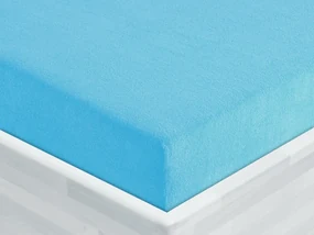Froté napínacie prestieradlo FR-017 Azúrovo modré 90 x 200 - výška 20 cm