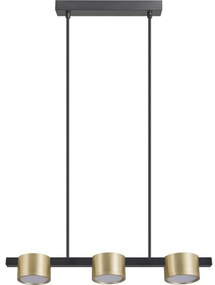 LED Luster na lanku MIRELLA 3xGX53/6W/230V zlatá/čierna