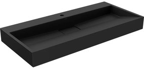 Mexen Ava, umývadlo na dosku z konglomerátu 1/O 100 x 46 cm, čierna matná, 23011071