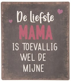 Nástenná kovová ceduľa Liefste Mama - 13 * 15 cm