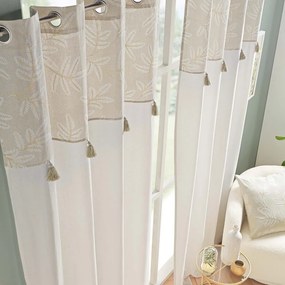 Biely/béžový záves s prímesou bavlny 140x240 cm Altea – douceur d'intérieur