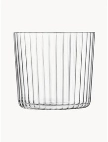 Ručne fúkané poháre na vodu's drážkovanou štruktúrou Gio, 4 ks