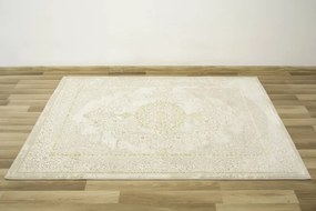 Koberec Allora Plus B826A lesklý krémový/zlatý