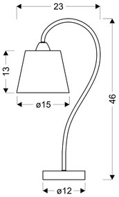 Candellux LUK Stolná lampa 1X40W E14 Chrome 41-70760