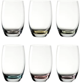 Poháre 460 ml s farebným špirálovým dnom - Optima Glas Lunasol set 6 ks - 322872