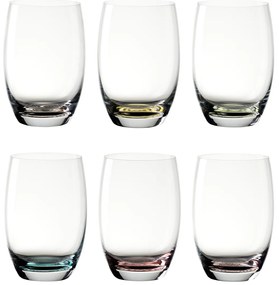 Poháre 460 ml s farebným špirálovým dnom - Optima Glas Lunasol set 6 ks - 322872
