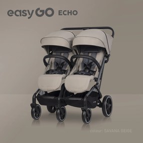 Súrodenecký kočík EasyGo Echo Savana Beige