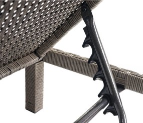 Záhradné lehátko HWC-A51 - vankúše tmavosivé basic 5cm - sivá