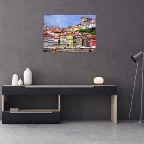Sklenený obraz - Ribeira, Portugalsko (70x50 cm)