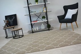 Koberec SENSE Micro 81220 bež/biely TRELLIS