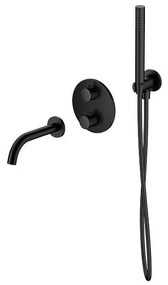 Cersanit S952-041 - Vaňová sada s termostat. podomietkovou batériou ZEN čierna