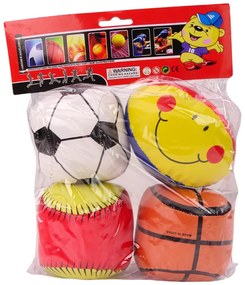 LEAN TOYS Mäkké športové lopty - 4 kusy