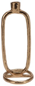 Hliníkový svietnik Frances, 10x24 cm, zlatá