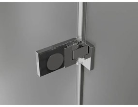 Mexen Lunar-F L, 1-krídlový sprchový kút so skladacími dverami, ľavý, 90 x 80 cm, 8mm číre sklo, chrómový profil, 836L-090-080-01-00-L