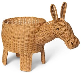 Ferm Living Úložný ratanový kôš Donkey Braided Natural