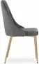 Set 2 stoličiek IMOLA - sivý zamat / nohy vo farbe dreva