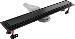 Rea NEOX Superflow, odtokový sprchový žľab 90 cm, čierna matná, REA-G7808