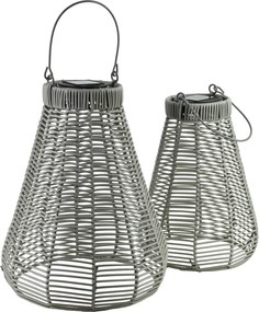 Solárny lampáš SOKKE 33/45 sivý