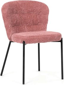Jedálenská stolička bouclé, ružová CT-W1077 PINK2