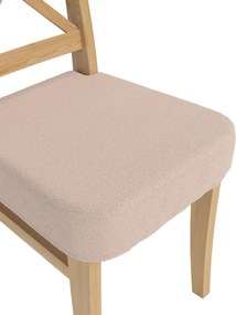 Sedák na stoličku Ingolf farba produktu ružová látka zapletaná