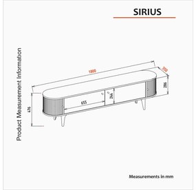 TV stolík/skrinka Sirio TV (dub). Vlastná spoľahlivá doprava až k Vám domov. 1108177