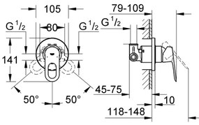 GROHE 29042000 - Sprchová batéria BAULOOP lesklý chróm