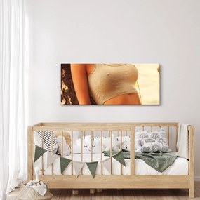 Obraz - Žena pri strome (120x50 cm)
