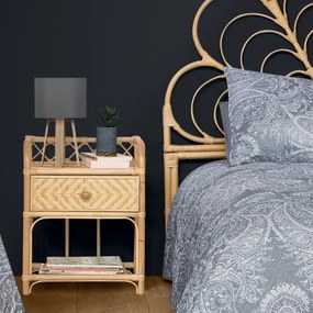 Atmosphera - Stolná lampa MOLU 1xE27/25W/230V borovica/šedá