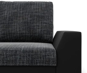 Rohová rozkladacia sedačka LUGO popolová / čierna