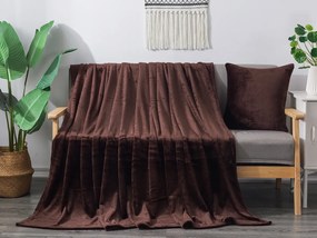 XPOSE® Mikroplyšová deka Exclusive - tmavo hnedá 150x200 cm