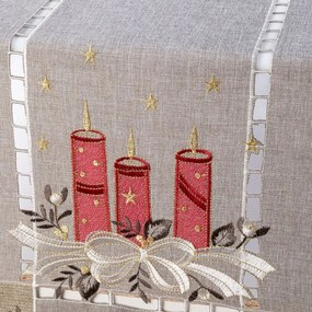 Behúň s výšivkou TRI SVIEČKY 40 x 110 cm