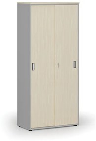 Skriňa so zasúvacími dverami PRIMO GRAY, 1781 x 800 x 420 mm, sivá/breza