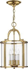 Hinkley HK-GENTRY-P-M-PB - Luster na reťazi GENTRY 4xE14/60W/230V zlatý