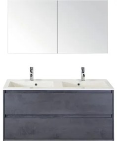 Kúpeľňová zostava Sanox Porto mramor skrinka 120 cm 2 zásuvky antracit