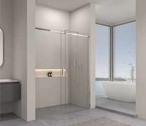 Erga Lynn, posuvné sprchové dvere do otvoru 150x195 cm, 8mm číre sklo, chrómový profil, ERG-V02-LYNN-D150-CL-CR