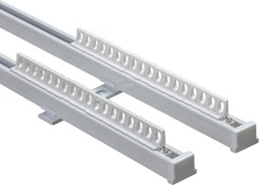 Súprava – dvojitá stropná hliníková koľajnica TS 210 cm biela