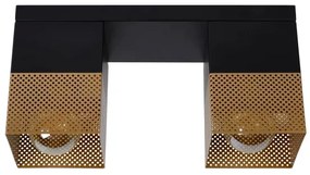 Lucide 21123/02/02 - Stropné svietidlo RENATE 2xE27/40W/230V zlatá/čierna