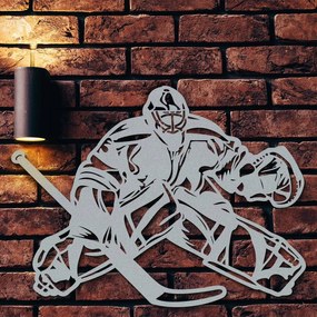 DUBLEZ | Darček pre hokejistu - Drevený obraz Brankár