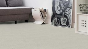 Lano, Metrážny koberec Sense 242, na mieru, šíře 4m,5m, béžová, ab (mriežka), chodba / predsieň