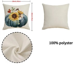 Obliečka na vankúš BLOSSOM FALL 45x45 cm, krémová