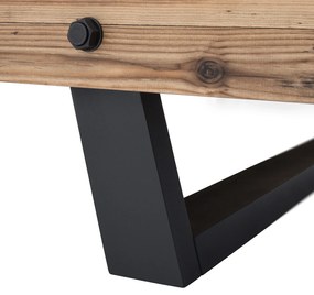 Sconto Posteľ s nočnými stolíkmi DENTON dub lodge/antracitová, 180x200 cm