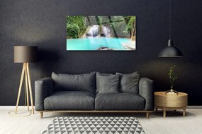 Obraz plexi Vodopád jazero príroda 100x50 cm