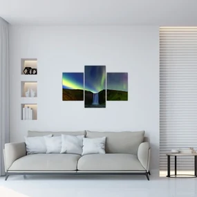 Obraz - Polárna žiara na Islande (90x60 cm)