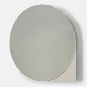 Taupe kovová závesná/so zrkadlom kúpeľňová skrinka 55x55 cm Sonnet – Spinder Design